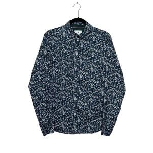 Steel & Jelly blue floral long sleeves shirt size Large